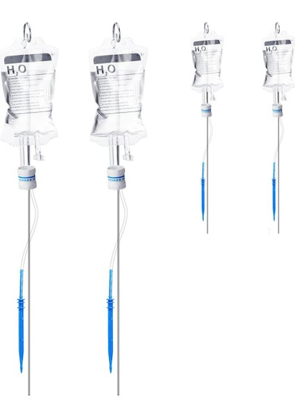 Metal Destek Çubuğu Sulama Cihazları ile 4 Adet 350ML Bitki Sulama Damlama Torbası Sistemi (Yurt Dışından)