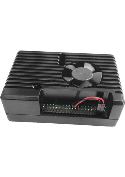 Raspberry Pi 4 Için Alüminyum Kasa ile Çift Soğutma Fanı Metal Kabuk Siyah Muhafaza Rpı Raspberry Pi 4b Için (Yurt Dışından) modelleri