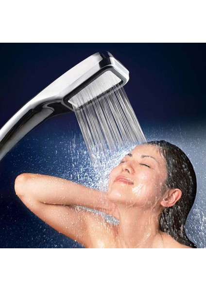 300 Küçük Delik Hidrofor Tasarruflu Kare Duş Başlığı Banyo El Duşu-Gümüş (Yurt Dışından) modelleri