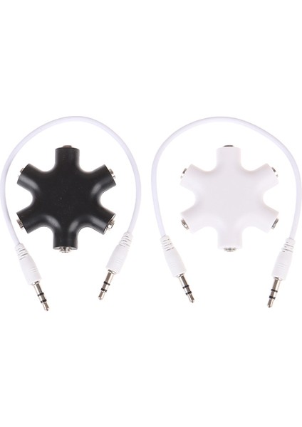 6*3.5mm Yollu Çok Bağlantı Noktalı Hub Aux Kulaklık Jakı Splitter Ses Kablosu Dönüştürücü Jing (Yurt Dışından) fırsatları