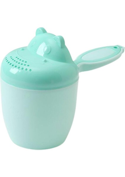 Şampuan Durulama Fincan Bebek Banyo Şelale Durulama Fincan Banyo Duş Kaşık Çocuk-Yeşil 10.5X21X16 cm (Yurt Dışından)