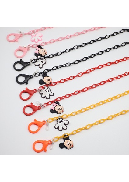 Çocuklar Akrilik Mickey Minnie Mouse Maske Zinciri Karikatür Maske Asılı Zincir Gözlük Boyunluklar Moda Maske Gözlük Zinciri (Yurt Dışından) fırsatları