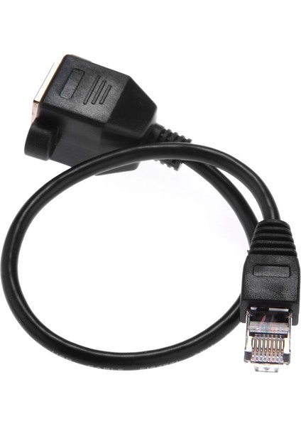 1ft RJ45 Erkek - Dişi Vidalı Panel Montajlı Ethernet Lan Ağ Uzatma Kablosu (Yurt Dışından)