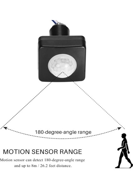 Adet 220 V Mini Insan Kızılötesi Sensör Kızılötesi Sensör Anahtarı LED Projektör Pır Hareket Sensörü, Beyaz ve Siyah (Yurt Dışından)