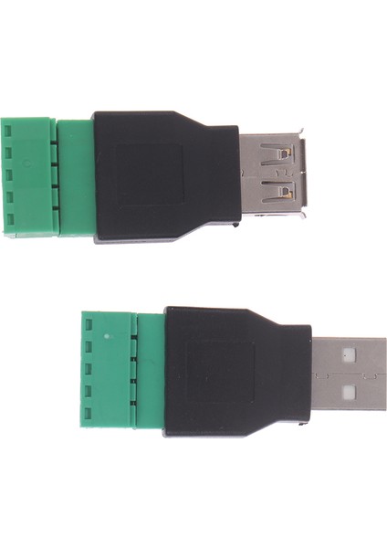 USB 2.0 Tipi Erkek Dişiden 5p Vidalı Terminale Fiş Konnektör Adaptörü (Yurt Dışından)