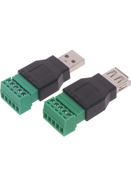 USB 2.0 Tipi Erkek Dişiden 5p Vidalı Terminale Fiş Konnektör Adaptörü (Yurt Dışından)
