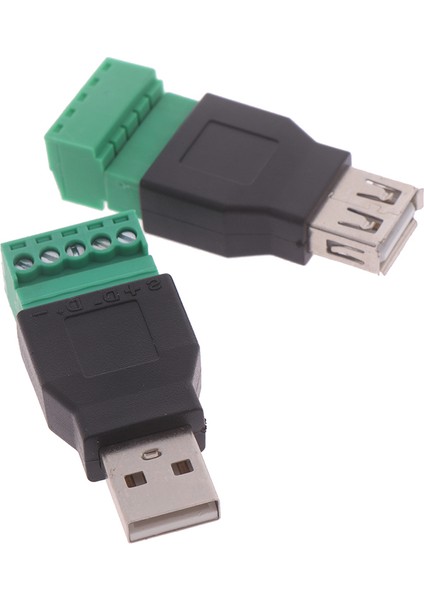 USB 2.0 Tipi Erkek Dişiden 5p Vidalı Terminale Fiş Konnektör Adaptörü (Yurt Dışından)