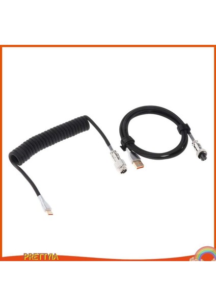 [prettyıa] Sarmal Kablo Tel Ölçeklenebilir USB Tpu Metal 5 V 4A Konnektör Klavye Kablosu Tip C Sarma Mekanik Klavye Bilgisayar Kulaklık (Yurt Dışından) modelleri