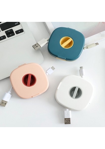 Taşınabilir Döner Kablo Yöneticisi/usb Veri Kablosu Tel Yönetimi Saklama Kutusu/çok Fonksiyonlu Kulaklık Kablosu Sarıcı (Yurt Dışından) fiyatları