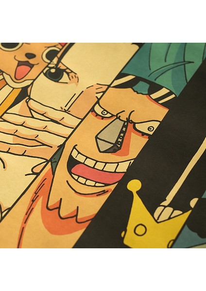 Büyük Boy Klasik Anime Tek Parça Koleksiyon Posteri Kraft Kağıt Bar Dekor Duvar Sanatı (Yurt Dışından)