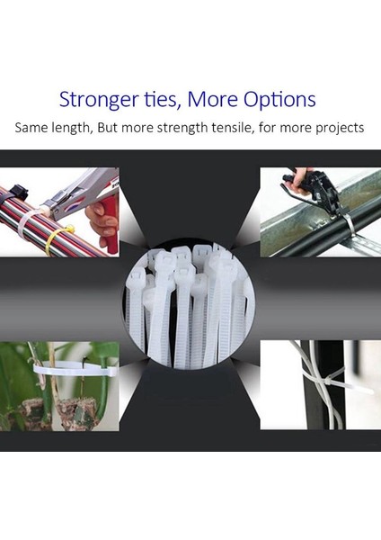[ayak Izi] Naylon Kablo Bağı Askısı / Ziptie 100 Adet/paket (Inç=4,6,8,10,12) (MM=100,150,200,250,300) (Yurt Dışından) fırsatları