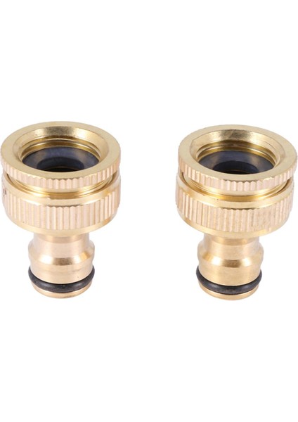 Paket Pirinç Bahçe Hortumu/hortum Musluk Bağlantısı 1/2 Inç ve 3/4 Inç 2-In-1 Dişi Dişli Musluk Adaptörü (Yurt Dışından)
