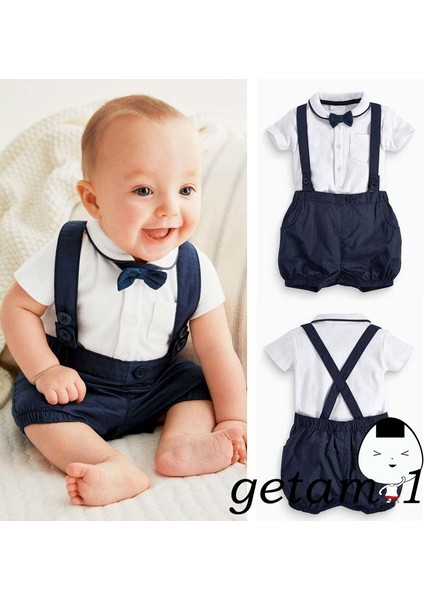 Hc Erkek Bebek Erkek Takım Elbise+Tulum Önlük Pantolon+Kravat Resmi (Yurt Dışından) fiyatları