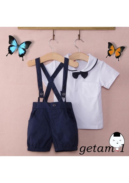 Hc Erkek Bebek Erkek Takım Elbise+Tulum Önlük Pantolon+Kravat Resmi (Yurt Dışından) indirimleri