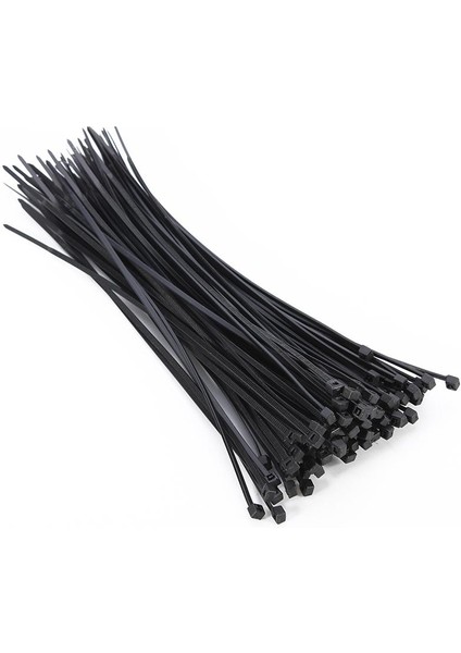 100 x Ince Siyah Kablo Düzenli Bağlar Zip Bağları Kordon Askısı Sarma 200MM x 3mm (Yurt Dışından) fırsatları