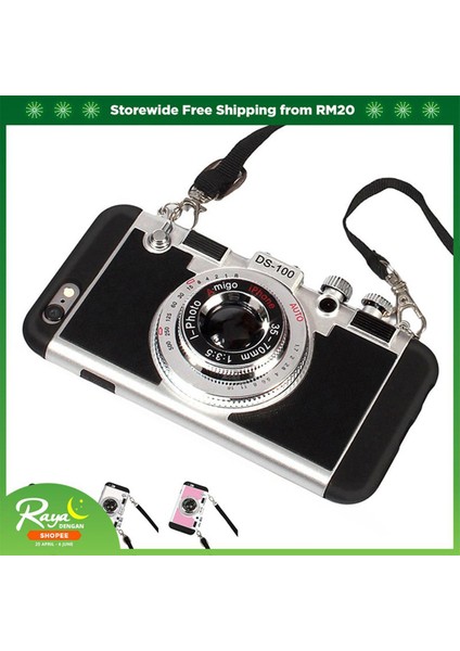 Hazır Stok Emily Paris'te iPhone 13 Pro Max 12 Pro x Xs Max 6 6s 7 8 Plus 3D Kamera Tasarımlı Kılıf Silikon Kapak + Askı Ipi (Yurt Dışından)