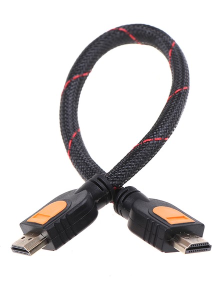 Hd Tv 3D 1080P Için 1 Ayak Kısa HDMI Kablosu Bir Ayak HDMI 1.4 Örgülü Altın (Yurt Dışından) fiyatları