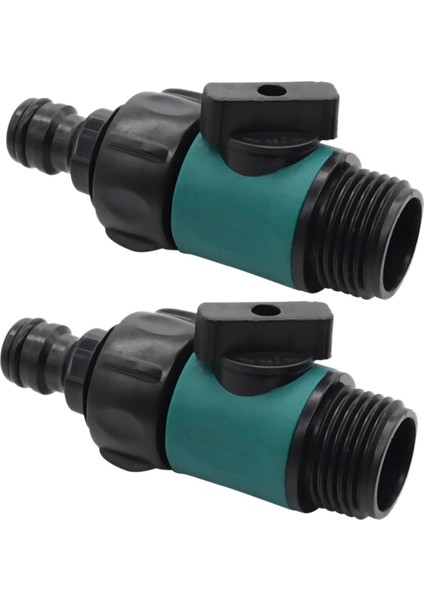 2x Plastik Vana 3/4 Inç Erkek Konu Hızlı Bağlantı Araba Yıkama Bahçe Sulama Boru Bağlantı Parçaları Uzat (Yurt Dışından)