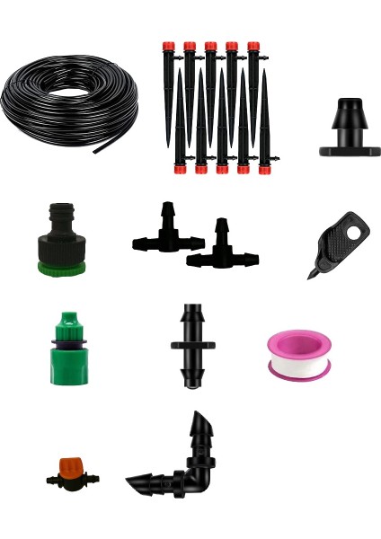 49.2ft 1/4 Inç Hortum Damla Sulama Sistemi Kiti Mini Akış Damlatıcı (Yurt Dışından) fiyatları