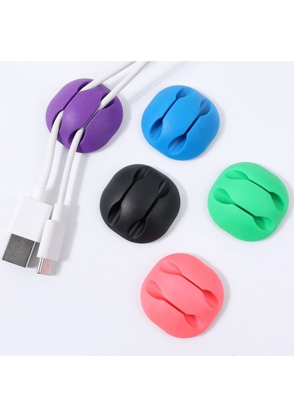 Iki Delikli Silika Jel Klip Kablo Depolama USB Araç Şarj Cihazı Ofis Ev Bilgisayarı Tv (Yurt Dışından) fiyatları