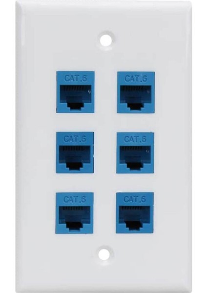 Cat 6 Ethernet Duvar Plakası 6 Port, Ethernet Duvar Plakası Dişi (Yurt Dışından)