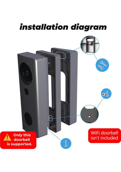 Halka Video Kapı Zili Için Ayarlanabilir Açılı Kapı Zili Braketi Ev Kapı Zili Braketi Ayarlanabilir (Sol ve Sağ) (Yurt Dışından)
