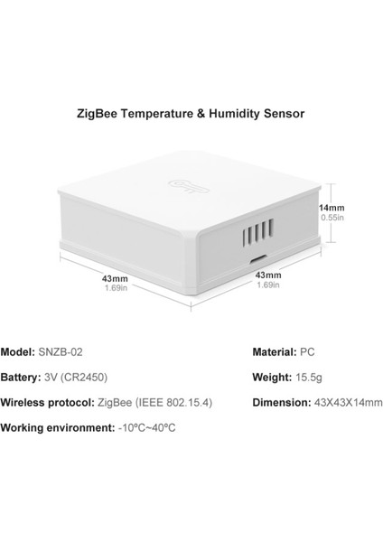 Sonoff Snzb-02 Zigbee Akıllı Ev Gerçek Zamanlı Sıcaklık Nem Geri Bildirimi Sonoff Zigbee Bridge Ewelink Uygulaması ile Çalışır Yepyeni ve Kaliteli (Yurt Dışından)