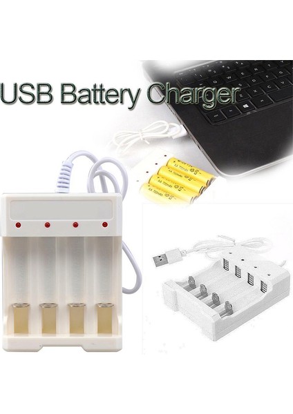 1.2V Evrensel 4 Yuvalı Aa/aaa Şarj Edilebilir Pil Şarj Adaptörü USB Fişi (Yurt Dışından) modelleri