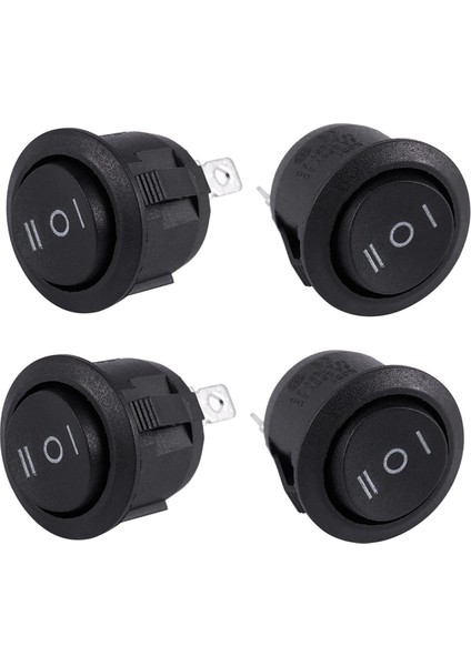x Ac 6A/250V 10A/125V 3 Pin Spdt Açık/kapalı/açık 3 Pozisyon Yuvarlak Tekne Rocker Anahtarı (Yurt Dışından)