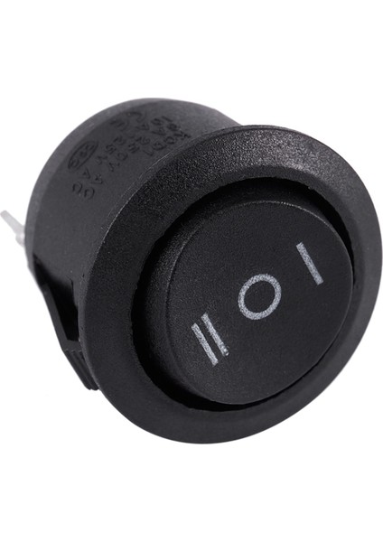 x Ac 6A/250V 10A/125V 3 Pin Spdt Açık/kapalı/açık 3 Pozisyon Yuvarlak Tekne Rocker Anahtarı (Yurt Dışından)