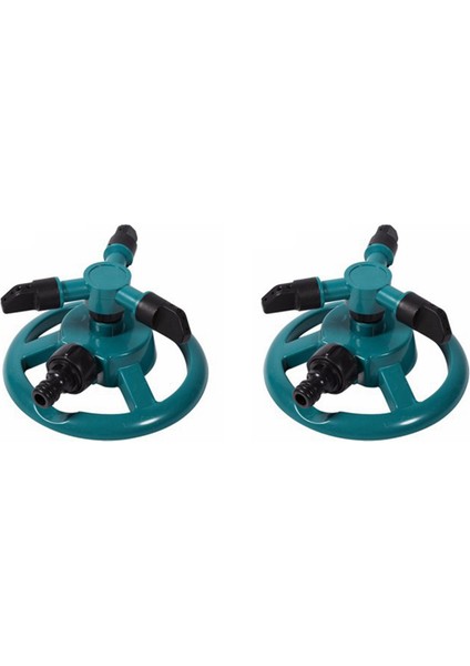 2x Bahçe Sprinkler Su Dayanıklı Döner Üç Nozul Boru Hortum Yağmurlama 360 Derece Otomatik Dönen Su Yağmurlama (Yurt Dışından)