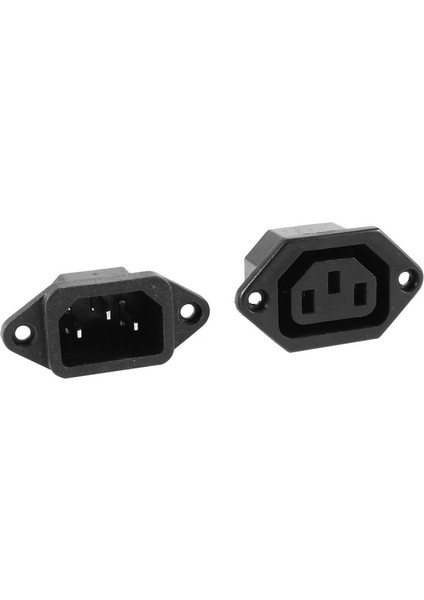 Nanlıy Iec C14 C1 32 Adet 3 Pinli Şasi Panel Montajlı Fiş Konnektörü Ac 250V 10A Siyah (Yurt Dışından)