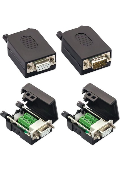 Db9 Lehimsiz RS232 D-Sub Seri 9pin Port Terminali Erkek Dişi Adaptör Konnektör Kesme Kartı (2-Erkek+2-Dişi) (Yurt Dışından) fırsatları