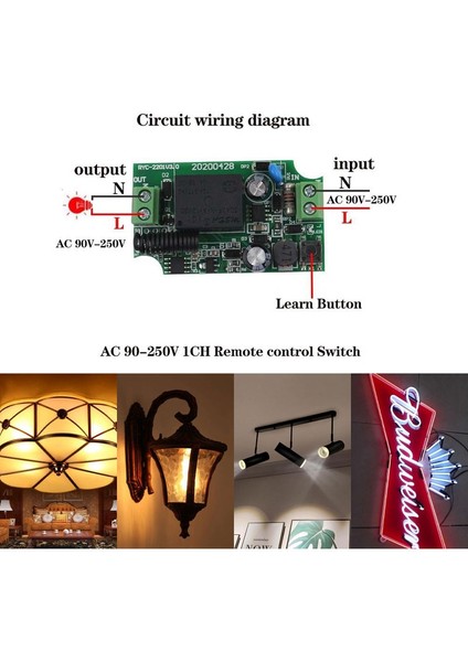 Kablosuz Uzaktan Kumanda Anahtarı 220 V 1ch Alıcı Modülü ve Akıllı Ev Için Rf Verici LED Işık Uzaktan Kumanda Dıy (Yurt Dışından)