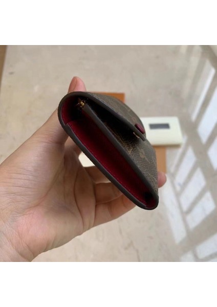 Kadın Pu Cüzdan Louisvuiton Coin Cüzdan, Kart ve Para Kare Kadın Cüzdan Kırmızı ve Pembe (Yurt Dışından) indirimleri