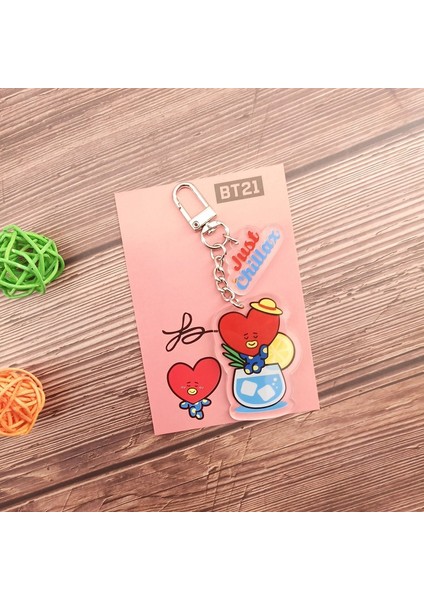 Kpop Bts BT21 Sevimli Karikatür Akrilik Çanta Anahtarlığı Kolye Anahtarlık Anahtar Tutucu (Yurt Dışından) indirimleri