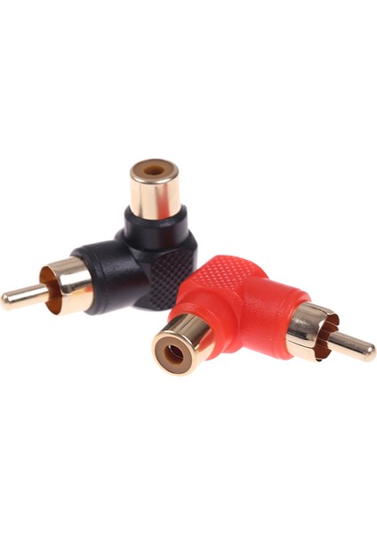 1 Çift 90 Derece Rca Dik Açı Konnektör Fiş Adaptörleri M/f Dirsek Ses Adaptörü (Yurt Dışından)