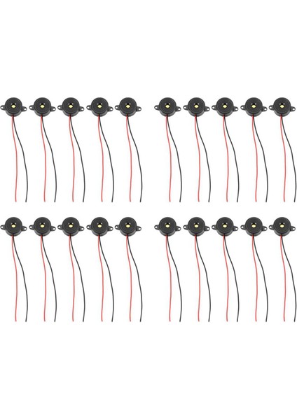20 Adet Dc 3-24V 85DB Ses Elektronik Buzzer Alarm Siyah 23 x 12MM (Yurt Dışından)
