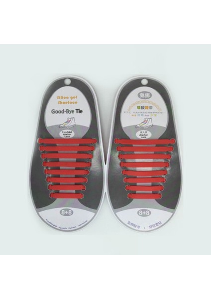 Dedetrıpe 16 Adet Tembel Ayakkabı Bağcıkları Unisex Kravat Ayakkabı Bağı Silikon Elastik Spor Ayakkabı Kişilik (Yurt Dışından)