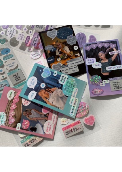 Steve Ins Kore Malzeme Iletişim Etiketi Fotocard Toploader Dekoratif Çıkartmalar (Yurt Dışından) modelleri