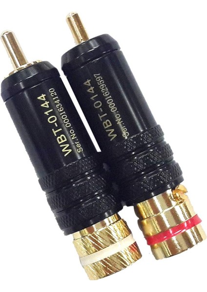1pc WBT-0144 Altın Kaplama Rca Fiş Kilidi Lehimleme Ses/video Fişleri Bağlantısı (Yurt Dışından)