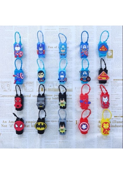 Hazır Stok Avengers Tasarım 30 ml Karton Silikon El Dezenfektanı Tutucu Kauçuk Duş Banyo Vücut Şişesi (Yurt Dışından) fırsatları
