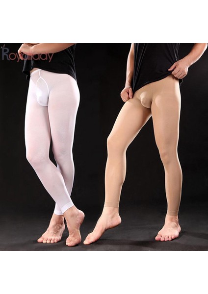 Yetişkin Erkekler Bahar Çorapları Nefes Alabilen Düz Renk Külotlu Slim Fit Tayt (Yurt Dışından)
