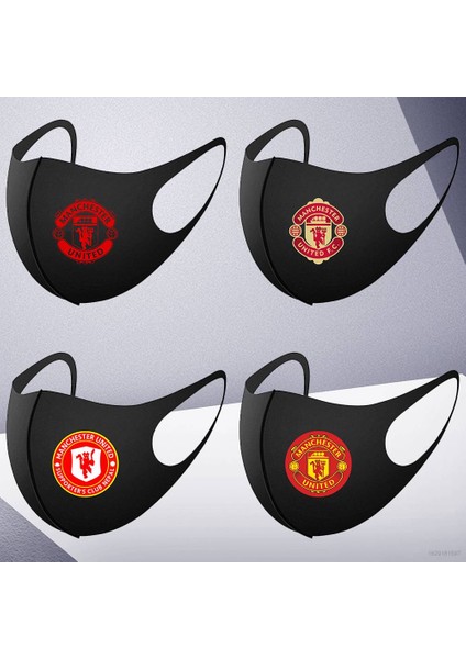 Manchester United Yüz Maskesi Siyah Unisex Yıkanabilir ve Yeniden Kullanılabilir Kore Tarzı Anti-Toz Moda Yumuşak Buz Ipek Pamuk (Yurt Dışından) modelleri