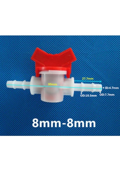 8mm-8mm Hortum Diken Plastik Küresel Vana Akvaryum Bahçe Mikro Sulama Küresel Vanalar Konnektörler (Yurt Dışından)