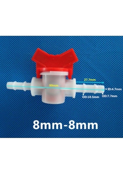8mm-8mm Hortum Diken Plastik Küresel Vana Akvaryum Bahçe Mikro Sulama Küresel Vanalar Konnektörler (Yurt Dışından) fiyatları