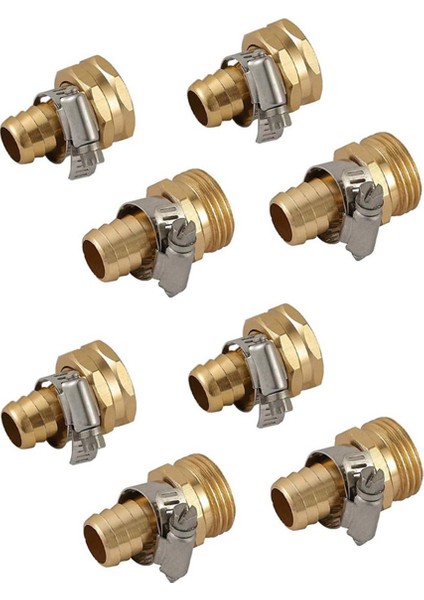 Takım 5/8 Inç Su Hortumu Mender Uç Bağlantısı Splicer Mender Bahçe Hortumu Konnektörü Hortum Tamir Kiti Pratik ve Sağlam Alüminyum (Yurt Dışından)