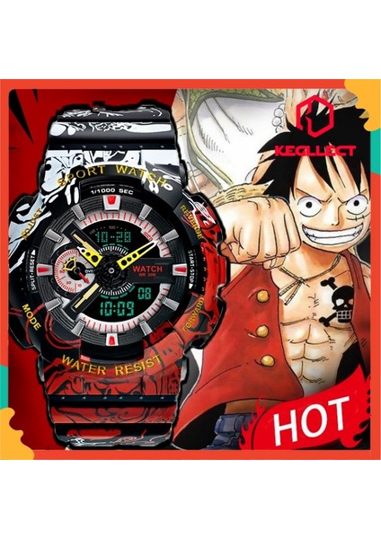 【hazır Stok G-Shock Aynı Tasarım Tek Parça + Dragon Ball Z Ortak Model Su Geçirmez LED Spor Saat (Yurt Dışından)