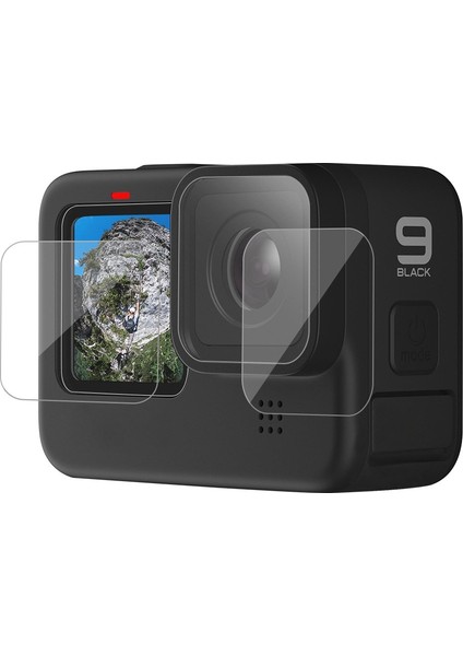 Gopro Hero 9 Için Temperli Cam Ekran Koruyucu Siyah Lens Koruma Gopro Hero 9 Için Koruyucu Film Siyah (Yurt Dışından)
