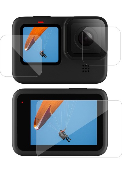 Gopro Hero 9 Için Temperli Cam Ekran Koruyucu Siyah Lens Koruma Gopro Hero 9 Için Koruyucu Film Siyah (Yurt Dışından)